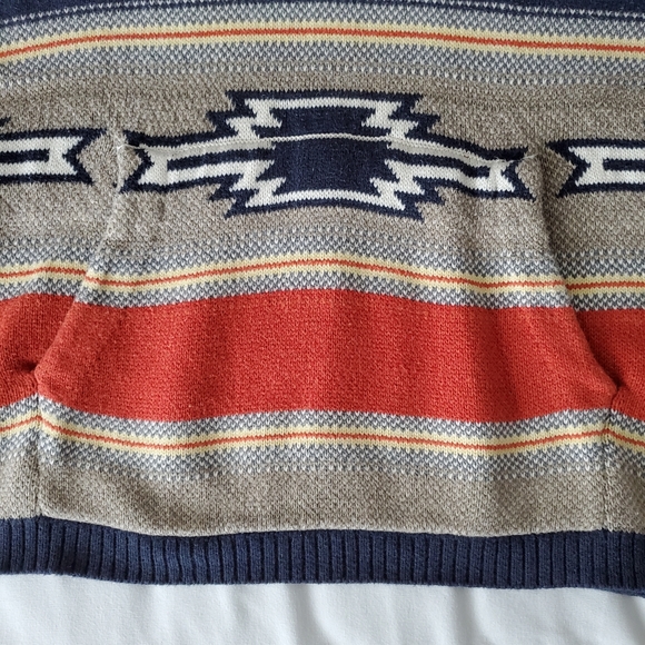 American Eagle Hoodie, Large, Orange, Tan, & Blue - Picture 2 of 9